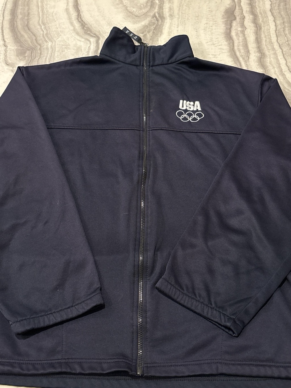 Navy USA Olympic Full-Zip Lightweight Jacket